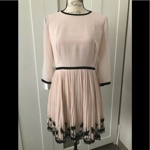 Ted Baker London Chiffon pleated dress size2 (US6)